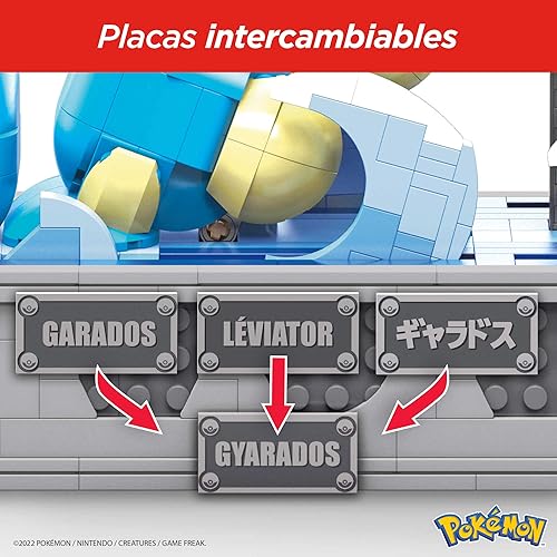 Miniatura 6 de MEGA - Juego de juguetes de construcción Pokémon, movimiento gyarados con 2186 piezas, boca y cola móviles, para niños o adultos coleccionables