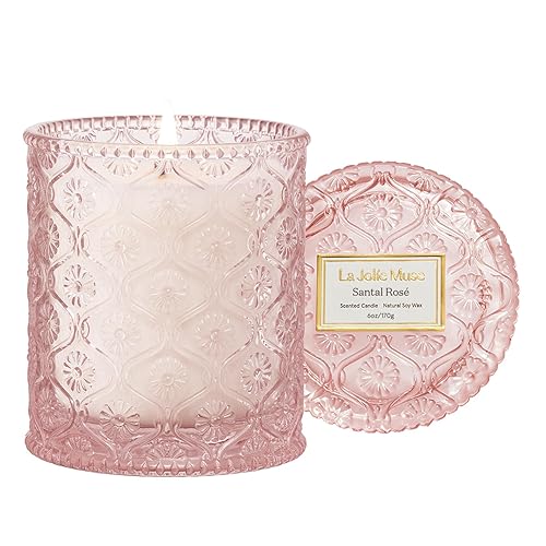 LA JOLIE MUSE Santal Rose Scented Candle – Saffron, Rose