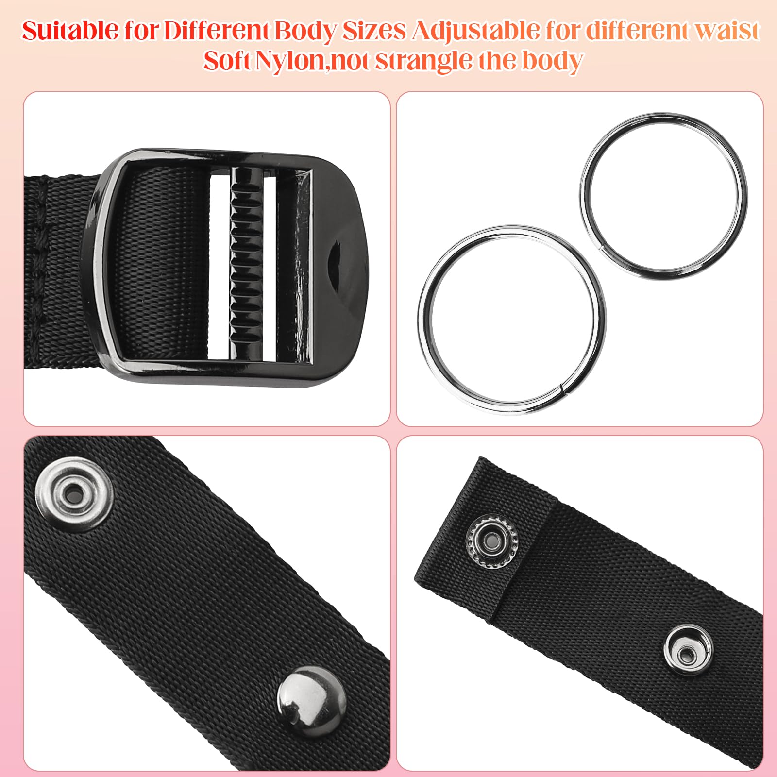 Strap On Dildo Harness, Adult Sex Toys for Women Men Strapon Pegging Dildos, Adjustable Soft Nylon Thorax Strap-on Harness with 2 Size Metal O-Rings, Oral Adult Toy for Lesbian Gay Couples Anal Play