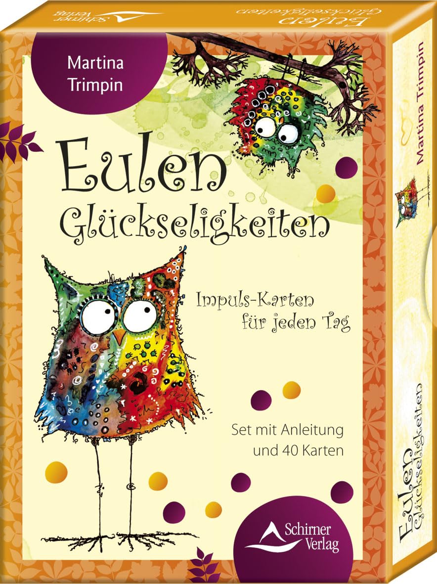 Eulen-Glückseligkeiten Impuls-Karten für jeden Tag – Set mit Anleitung und 40 Karten