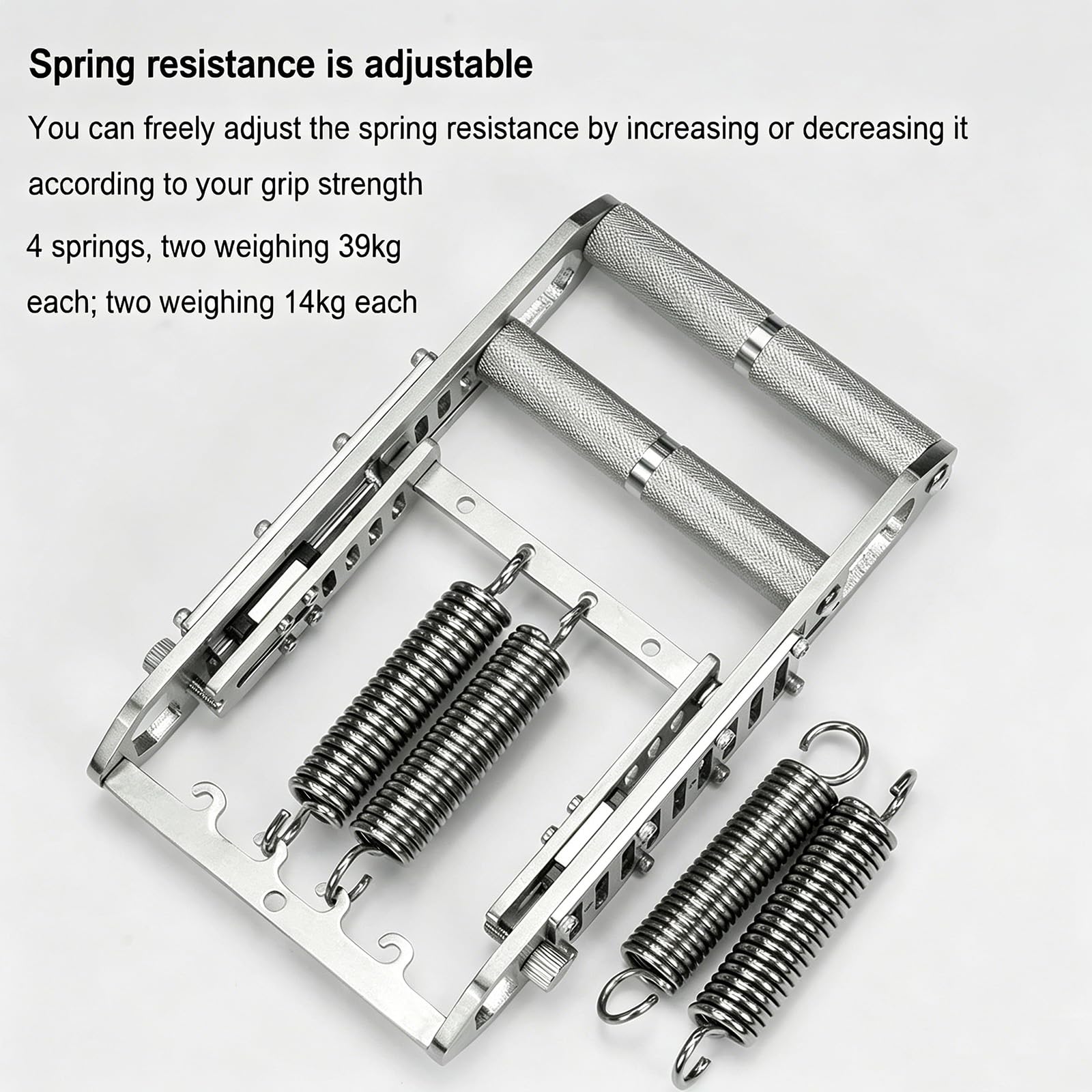 Dinamometro portatile a mano, in acciaio inox, con 4 livelli di presa regolabili, carico massimo 150 kg, per allenare muscoli di avambracci e dita
