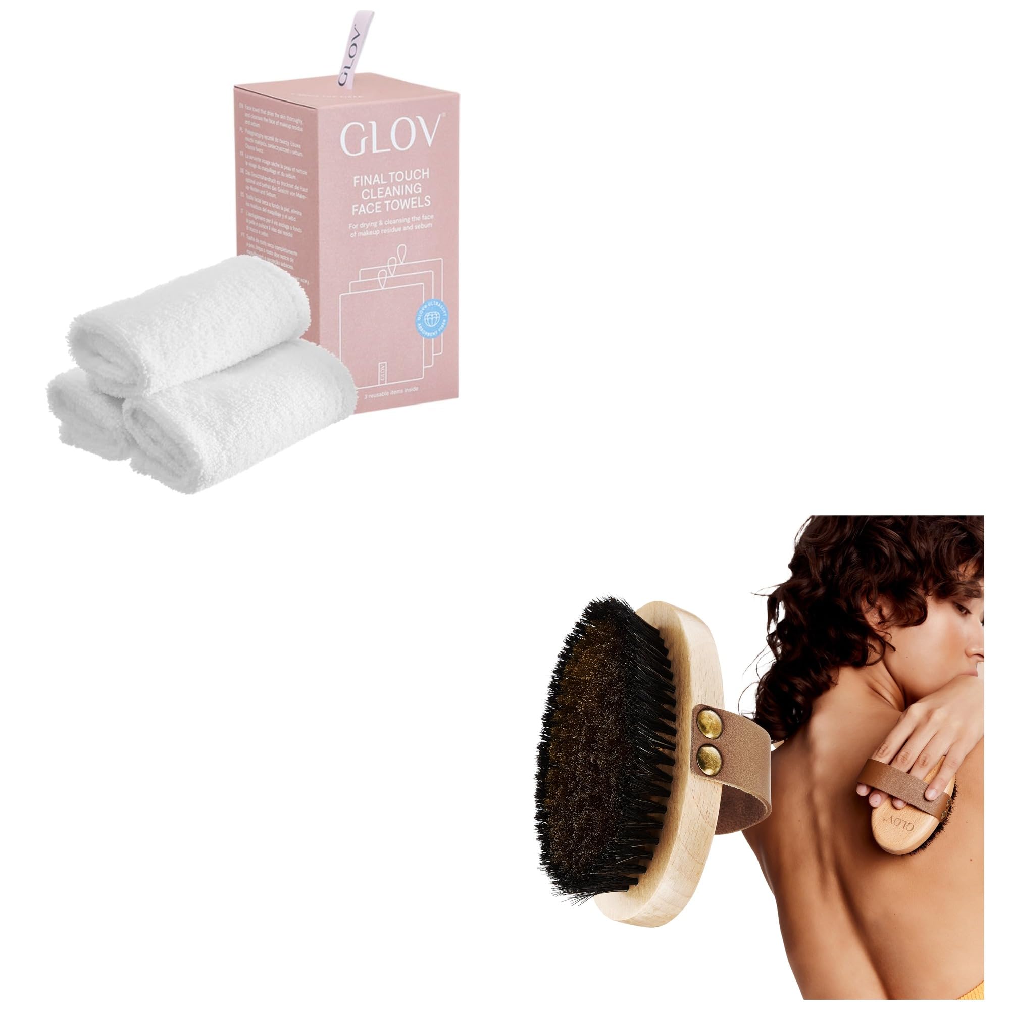 GLOV Bundle Bellezza Naturale Panni e Spazzola per Corpo