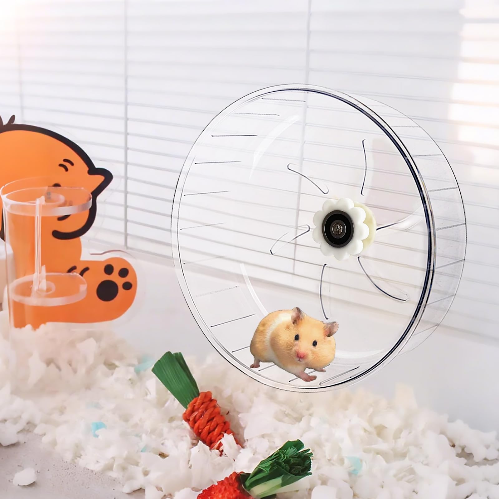 Super-Silent Hamster Exercise Wheel - Hamster Toys Cages Accessories 6.3 Inch Running Spinner Quite Runner for Small Animal Pet Gerbil Dwarf Hedgehog Rat Mouse Mice - image 3