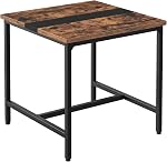 CHOEZON Kitchen Dining Table, 75 cm Dining Table, Small Dining Tables, Writing Desk, Coffee Tables, for Restaurant, Living Room, Apartment, Rustic Brown and Black TCZ02BF