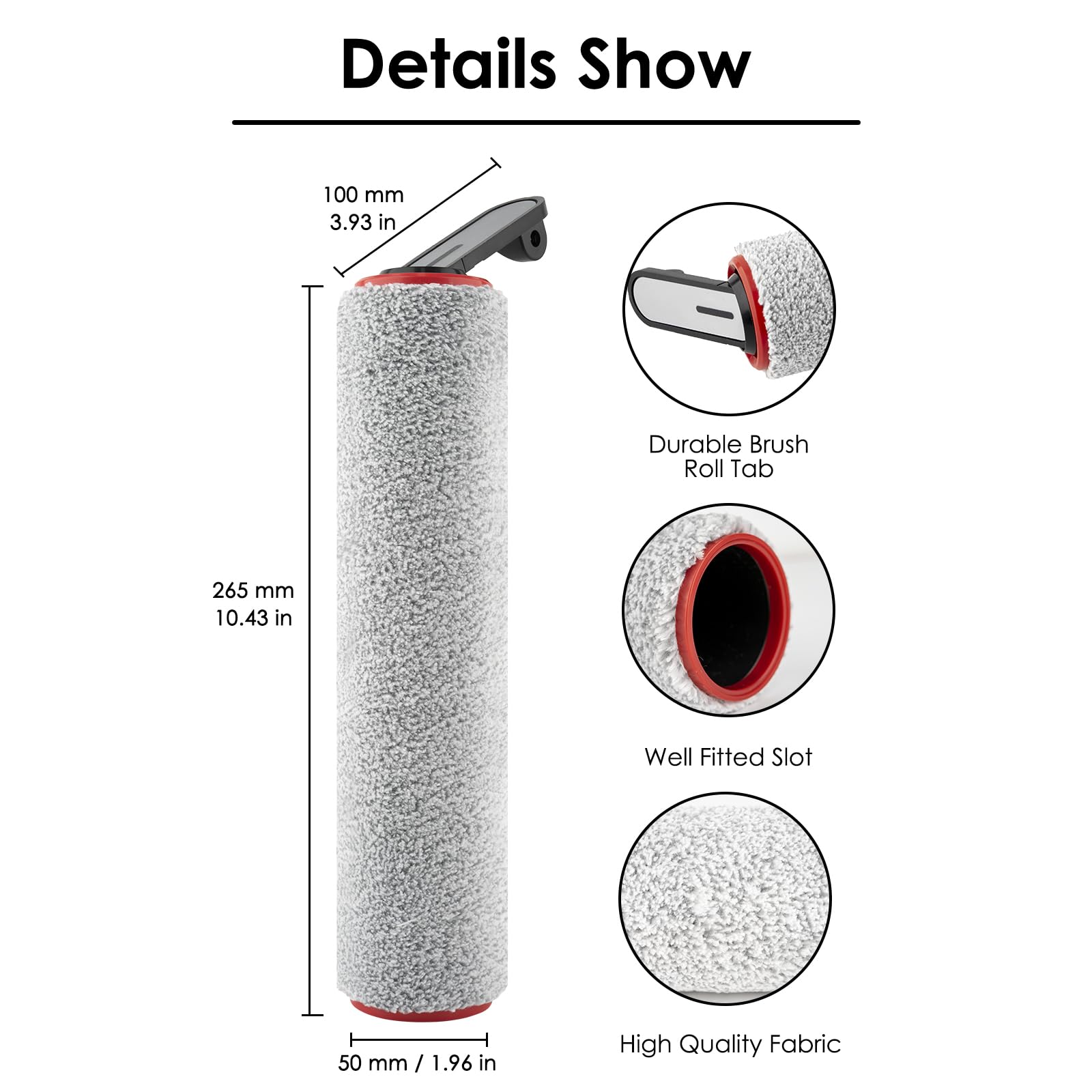 Confezione da 4 spazzole a rullo di ricambio H14 Pro e filtri HEPA compatibili con aspirapolvere senza fili Dreame H14 Pro Wet and Dry senza fili, 2 spazzole a rullo, 2 filtri
