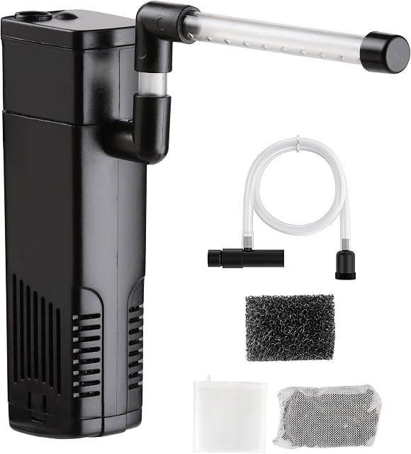 NICREW Fish Tank Filter, Internal Aquarium Filter for Small Tank, Coldwater or Tropical Aquariums, 20-40L