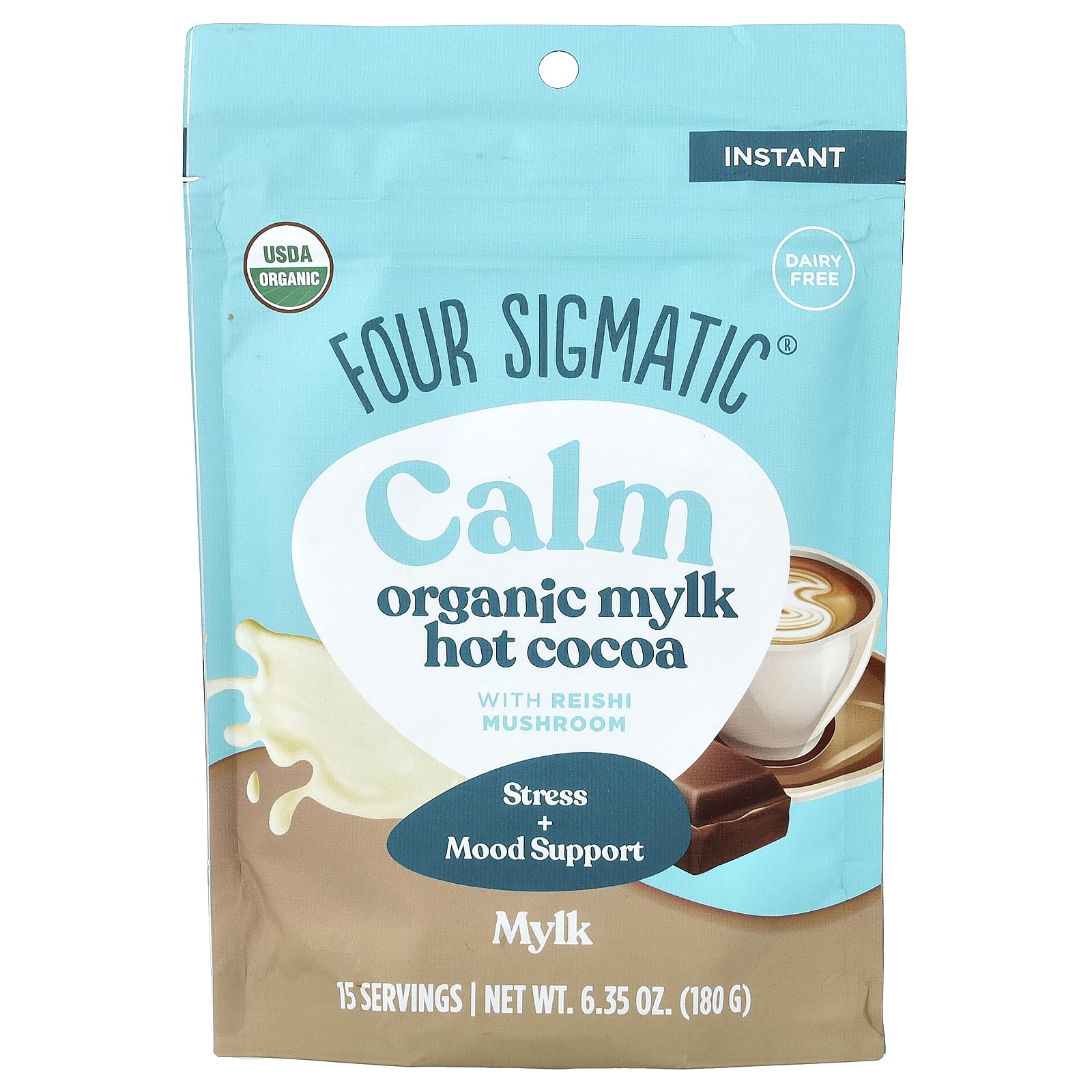 Cocoa☆ 4点 Amazon.com : Four Sigmatic Calm Mushroom Cocoa Mix | Organic Mylk