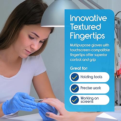 Miniatura 6 de Inspire Nitrile Exam Gloves  The Original Quality Stretch Nitrile Light Blue  4.5 Gloves Disposable Latex Free Medical EMT