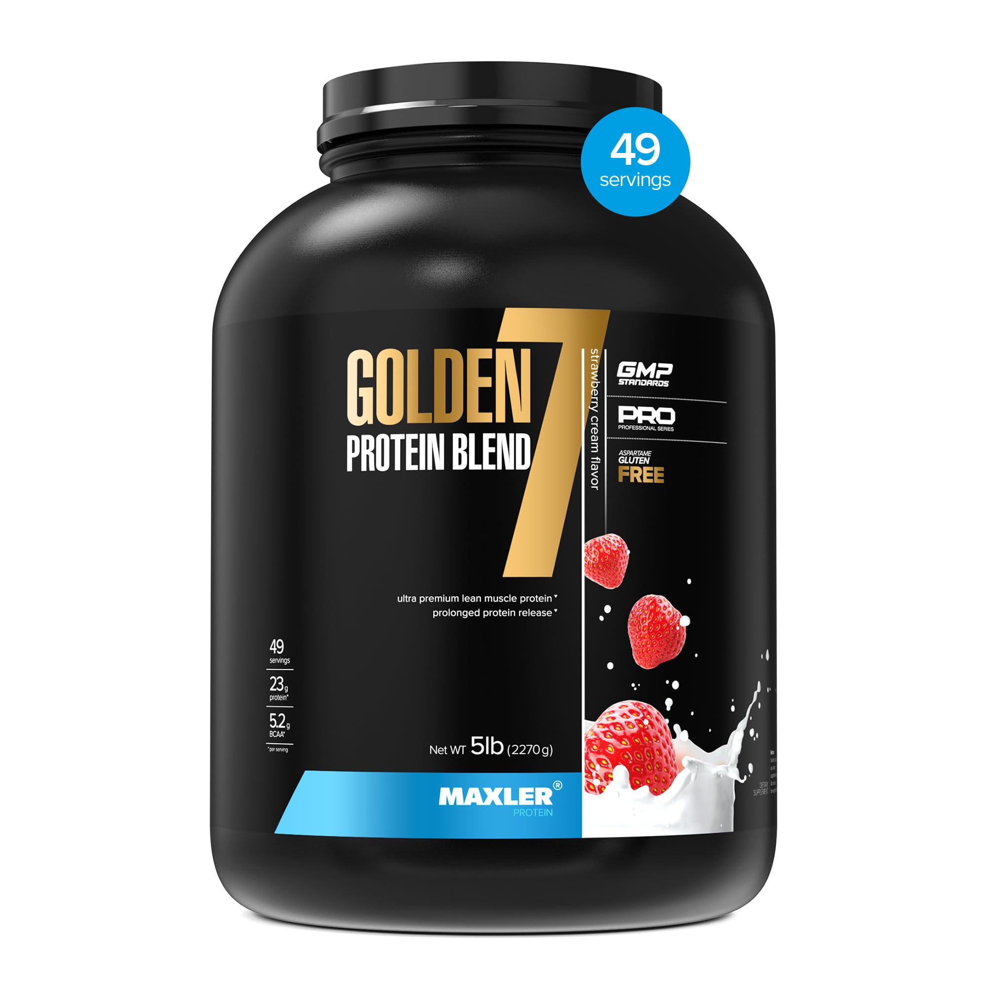 Maxler Golden 7 Protein Blend - Protein Powder for Muscle Gain & Recovery - Vanilla Protein Powder 2 lb — Amazon image 9