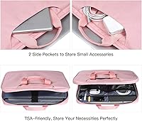 Vista 5 de Funda para laptop de 11.6-12.9 pulgadas, maletín de viaje TSA para mujeres con organizador para Lenovo Chromebook Flex 3 11, Macbook Air 13 A2337