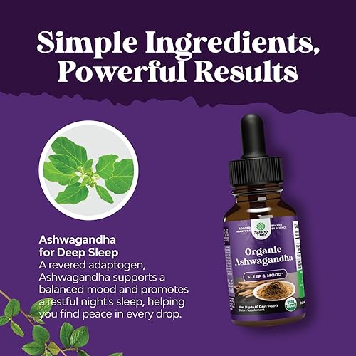 Vista 25 de Suplementos orgánicos de alta resistencia Ashwagandha - Tabletas orgánicas de Ashwagandha para apoyo del estado de ánimo y equilibrio hormonal