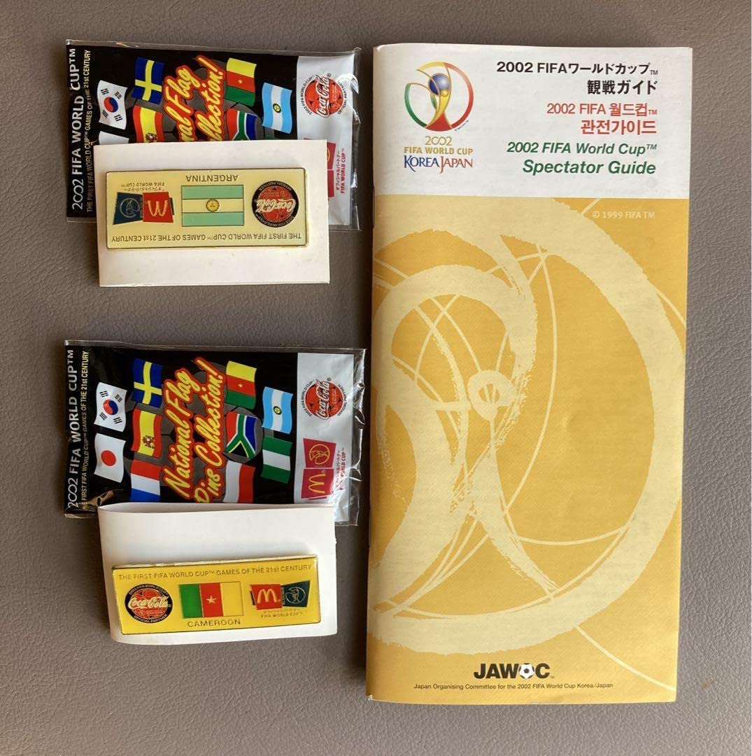 Amazon.co.jp: 2002 FIFA ワールドカップ ピンバッジ 2個セット＋観戦 