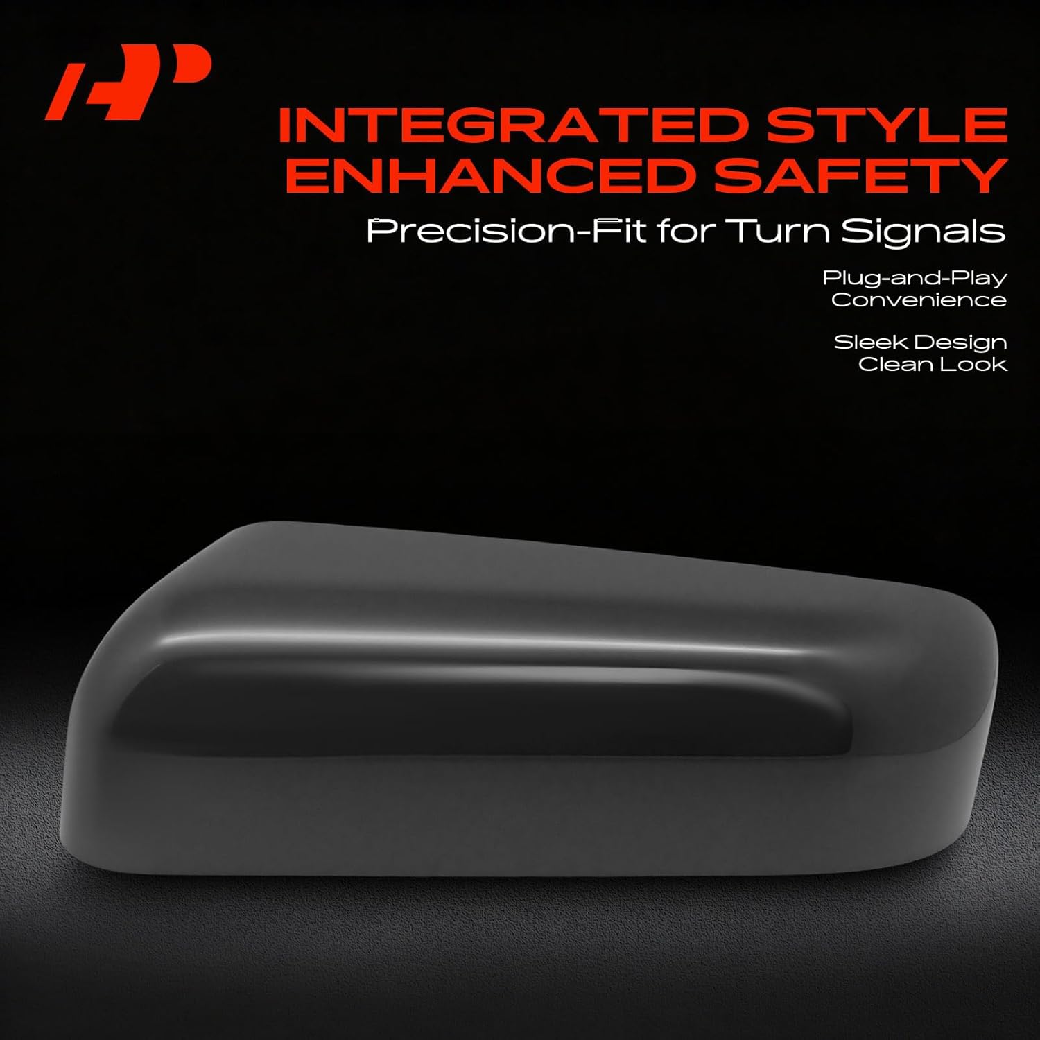 A-Premium Driver Side Rearview Mirror Cover Cap - Compatible with Ford F-150 F150 2009-2014 - Smooth Black