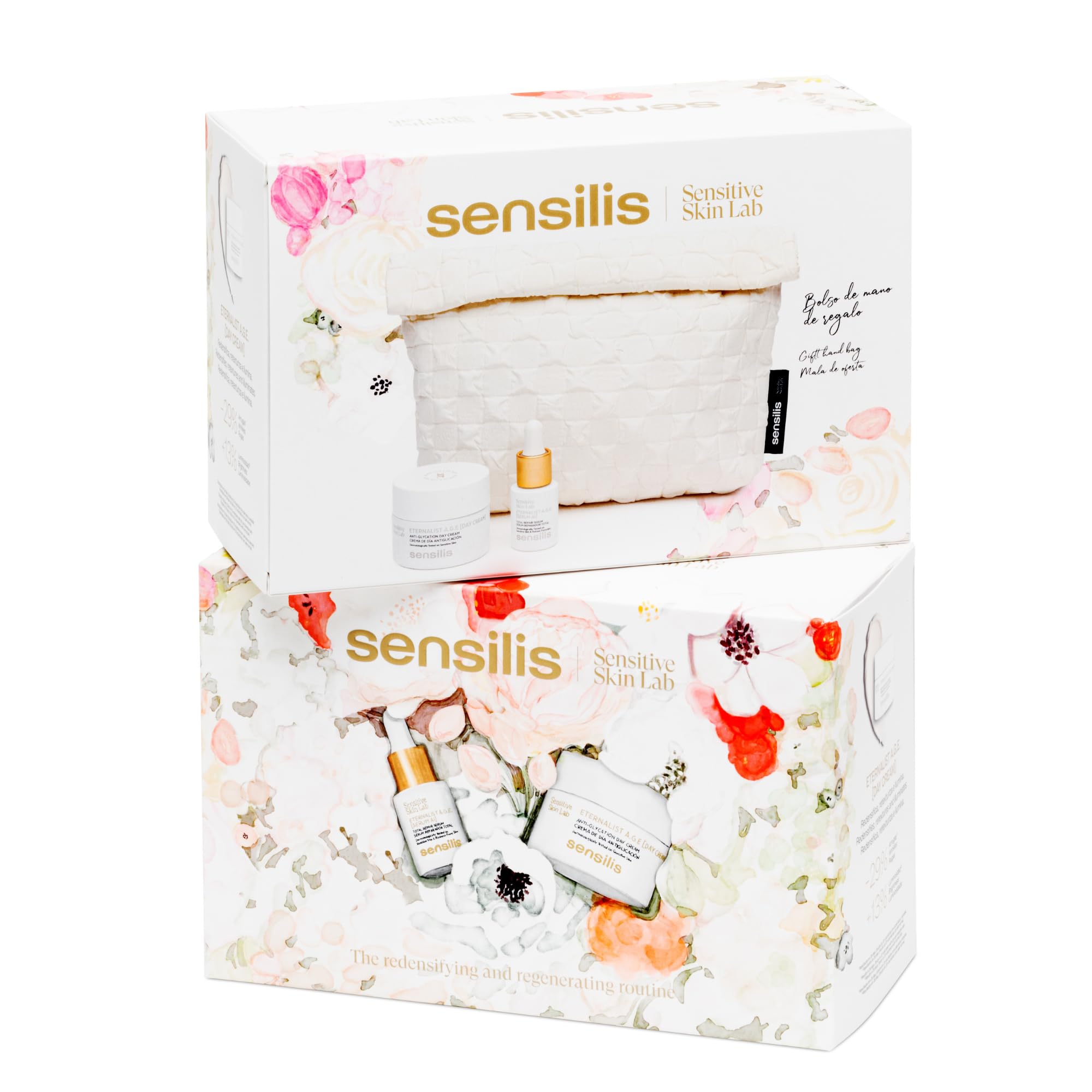 Sensilis - Pack Eternalist A.G.E., Crema 50 ml y Sérum 15 ml | Antiglicación, Hidratante, Nutritiva, Redensificante, Antioxidante, Pieles Maduras y Secas, Facial, Antiedad, Pack
