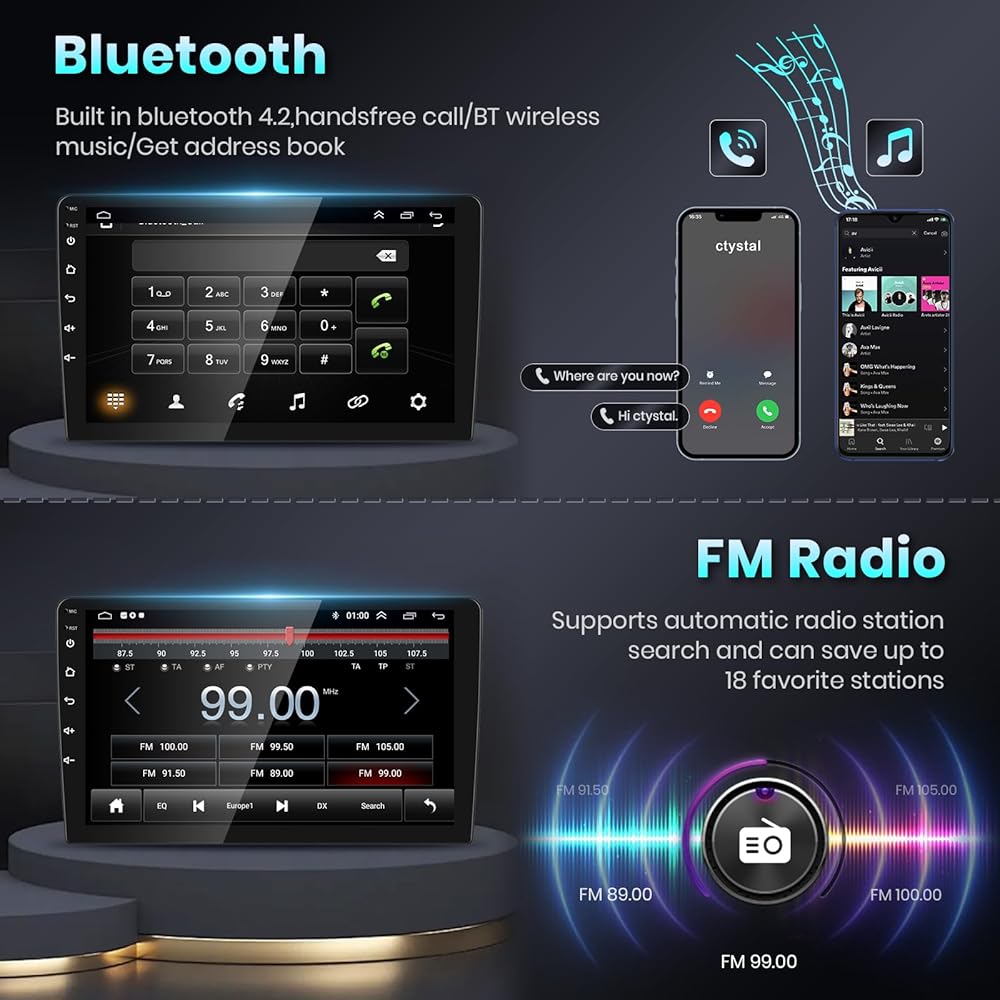 HiFi 9-Inch Car Radio with Wireless CarPlay for Ford Escape 8