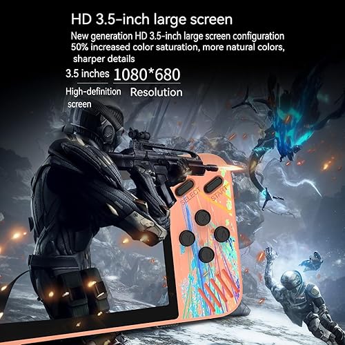 Miniatura 5 de Consola de juegos portátil retro, pantalla HD de 3.5 pulgadas, 800 juegos clásicos, modo de juego para un jugador o para 2 personas, Gameboy,