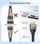 Cable Matters 48Gbps Ultra HD 8K Right Angle HDMI Cable 6.6 ft (90 Degree HDMI Cable) with 8K @120Hz, 4K @240Hz and HDR Support in Black