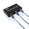 QIANRENON Printer Sharing Adapter 2-Port USB 2.0 Switch for Sharing USB Devices Between 2 Computers Includes 2 Pack Male Cables