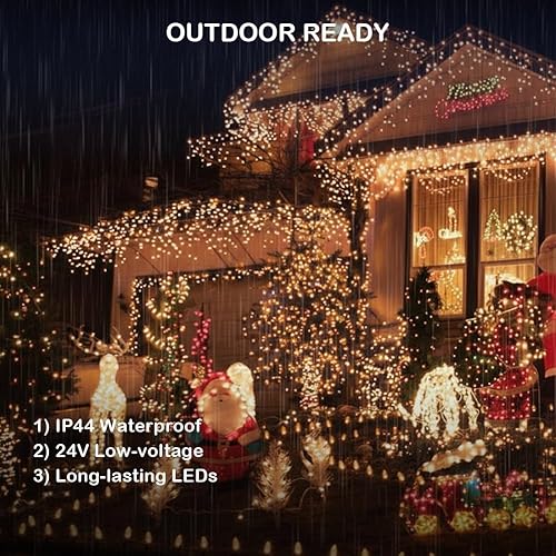 Miniatura 6 de Luces de carámbano de Navidad inteligentes de 66 pies, 58 modos de escena, 16 millones de colores, luces LED RGB con aplicación y control remoto,