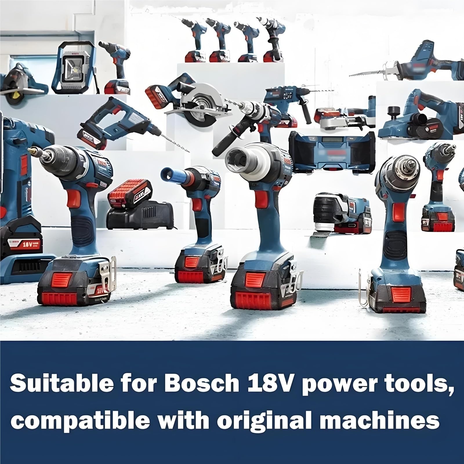 Batteria Li-Ion 18V 12Ah Compatibile con Bosch Utensili Elettrici BAT609 BAT618 BAT619G 18650 550g Ricaricabile con Opzione Caricatore (1PCS)