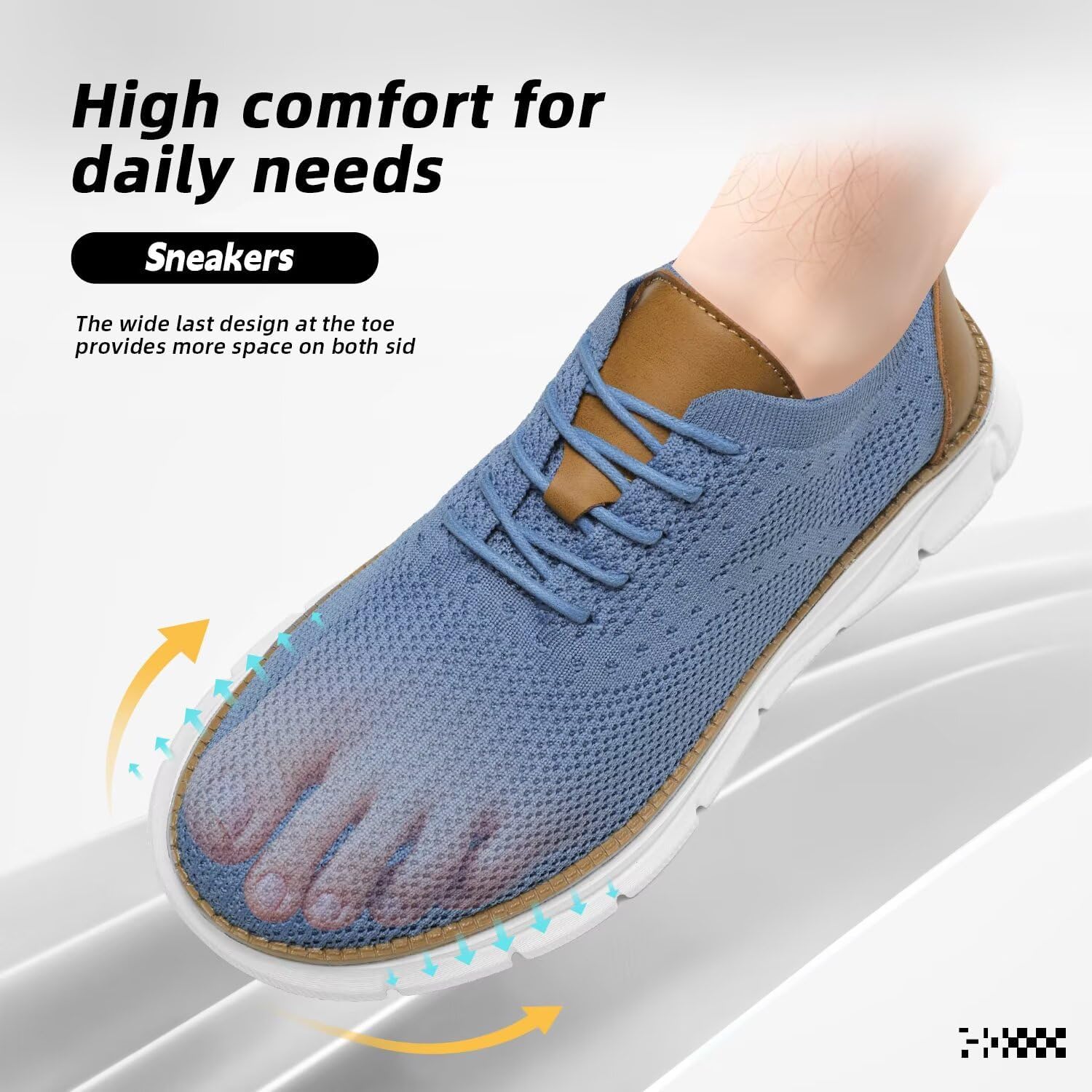 Men's Casual Dress Shoes Fashion Walking Sneakers Mesh Business Oxfords Work Lightweight Soft Sole - Image 2