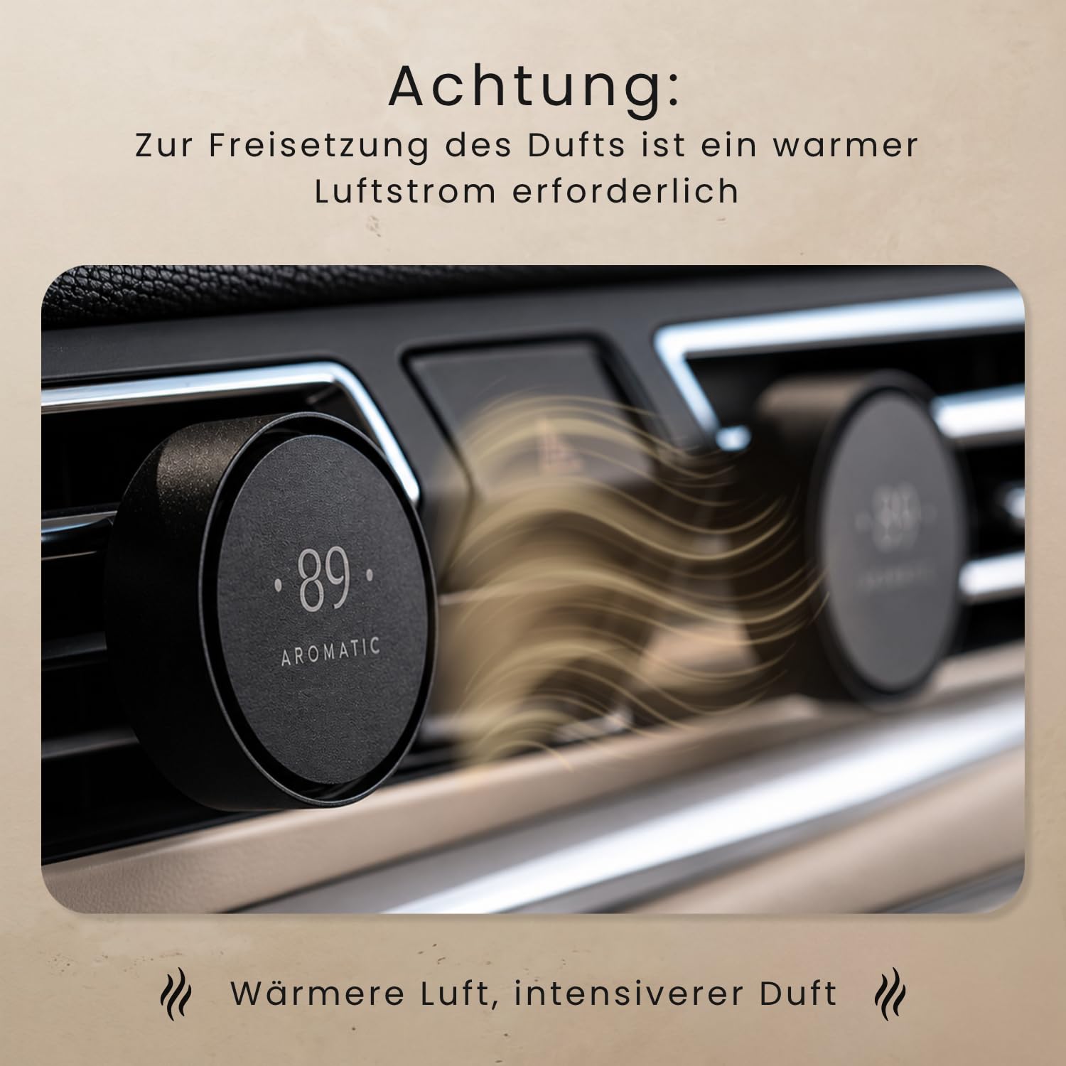 Aromatic •89• Autoduft, Autoparfüm Set 12 Monate - Lufterfrischer Auto, Duft Innenraum mit 12 Parfüm Kapseln, Auto Lufterfrischer, Erfrischer, Entfernt Gerüche, Geschenkset