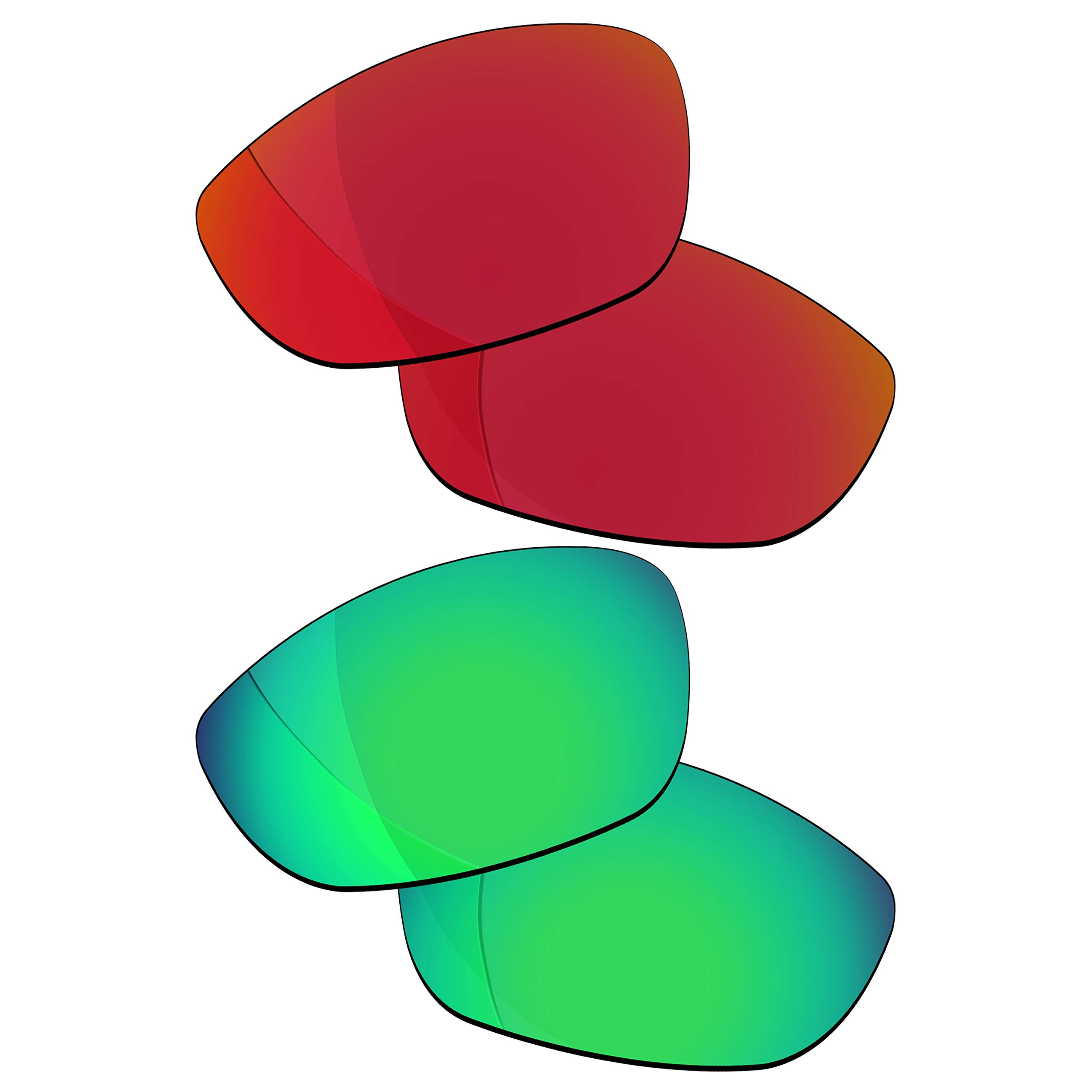 Verres polarisés Oakley Monster Dog - Pack de rechange rouge lave et vert python