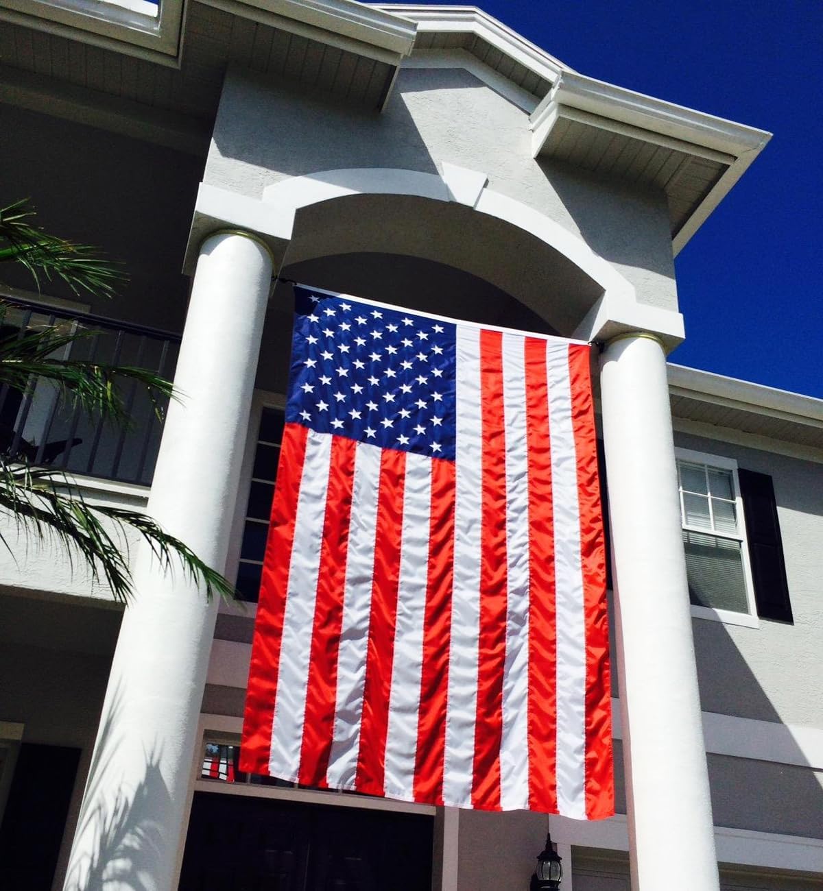Outdoor 6x10 ft American Flags,Non Fading All Weather American Flag for Outside 6x10,Heavy Duty Nylon USA Flag,Durable US Flags with Embroidered Stars, Sewn Stripes, Brass Grommets,Sturdy American Flag 6x10 Ft