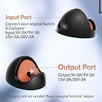 Vista 5 de Base de carga para Nintendo Switch 2 (2025) o 1LiteOLED, estación de carga portátil para viajes o exteriores y hogar (no incluye cable)