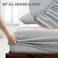 Vista 3 de FreshCulture Full Fitted Sheet - Hotel Quality Fitted Sheet - Ultra Soft & Breathable - Brushed Microfiber - Deep Pocket - Cooling Fitted Sheets for