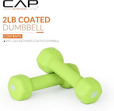 CAP Barbell Neoprene Dumbbell Weights Pairs & Sets | Color Series