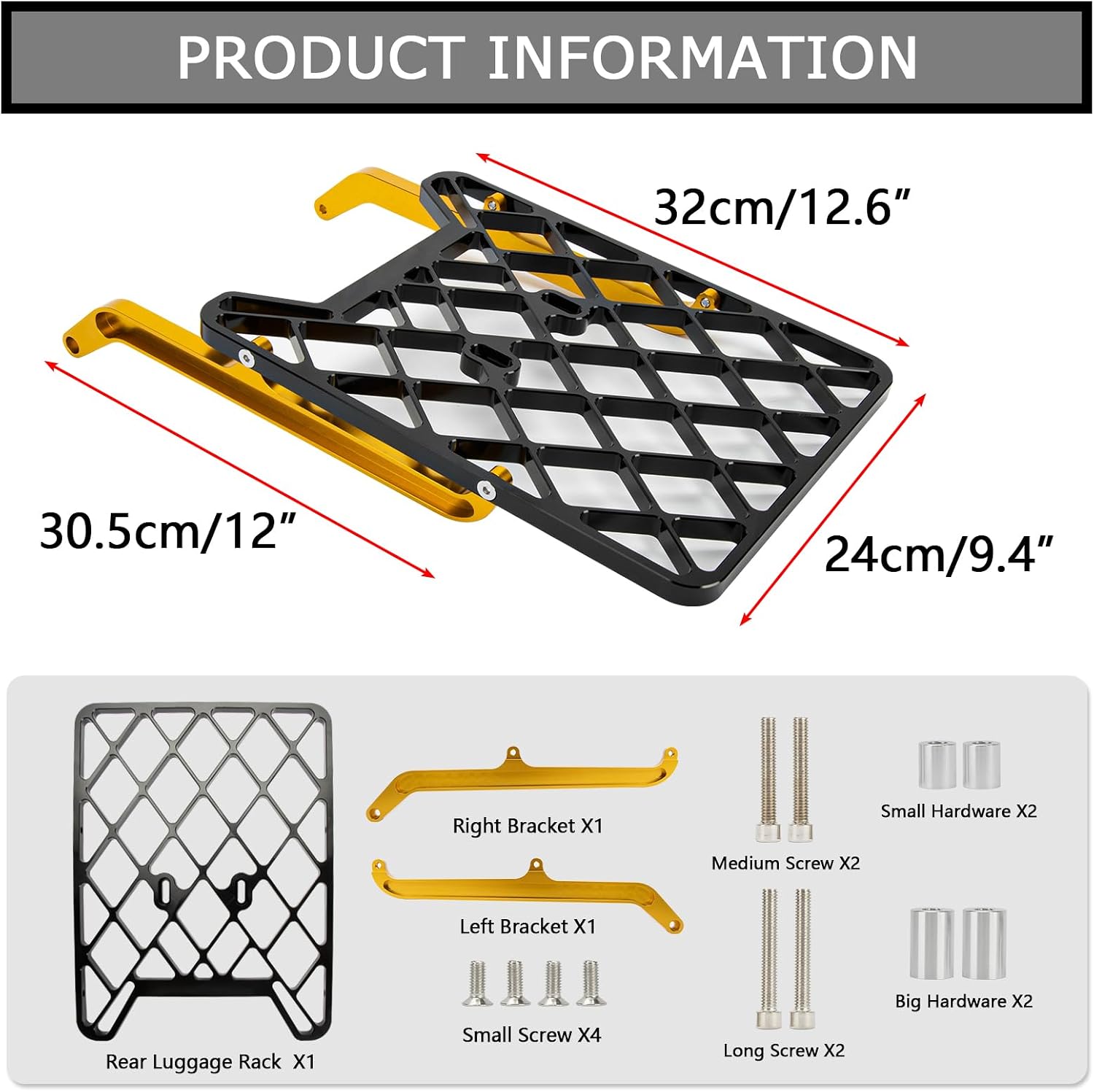 PSLER DRZ400 DRZ400S DRZ400SM Rack - Motorcycle DRZ400 Rear Rack Rear Luggage Rack Rear Mudguard Rack Dirt Bike Detachable Mounting Rack for DRZ400 DRZ400S DRZ400SM All Years,Gold