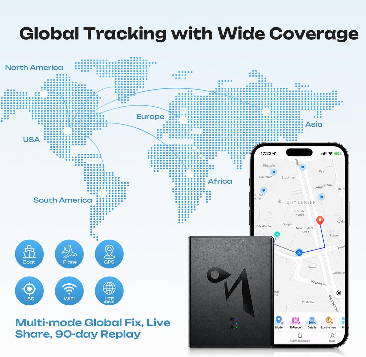 CXK GPS Tracker for Vehicles, Up to 6-Month Battery 4G LTE Tracker for Car with Strong Magnetic 90-Day Location History, Global Coverage Real-Time Tracker Device for Vehicles Subscription Needed