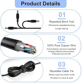 24V Power Supply Cable for Logitech G29 G920 G923 G27 G940 G25 Racing Wheel