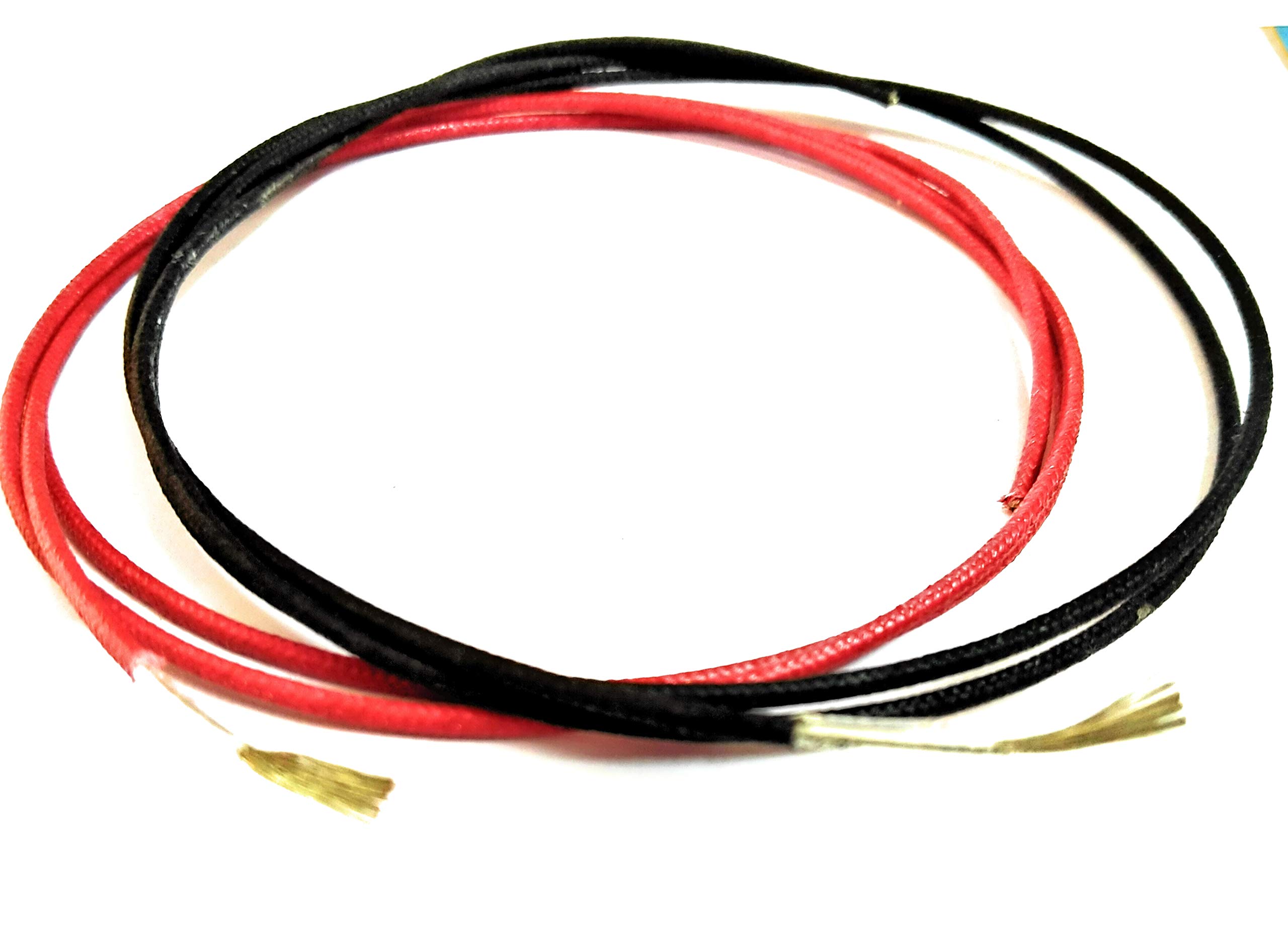 Glopro Fiberglass Copper Wire 0.5 sq. mm for heaters Motors Automotive and Heating Instruments (2Mtr, Black+Red 1m Each)