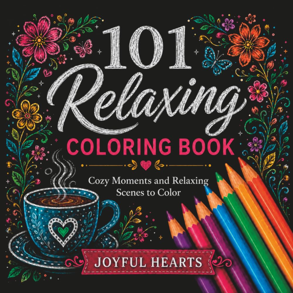 101 Relaxing Coloring Book: Cozy Moments and Relaxing Scenes to Color