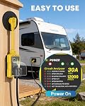 Kohree RV Surge Protector 30 Amp, Power Surge Voltage Protection Waterproof, Circuit Analyzer RV Adapter Plug for Travel Trailers Camper Outdoor, 30A 12000J-Yellow
