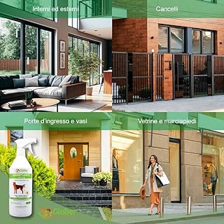 GLOBER Disabituante per Cani Anti Urina - Spray 750ml - Made in Italy 100% Base Vegetale per Interni ed Esterni - Addestrativo Urine Stop Cani - Dissuasore Cani e Elimina i Cattivi Odori