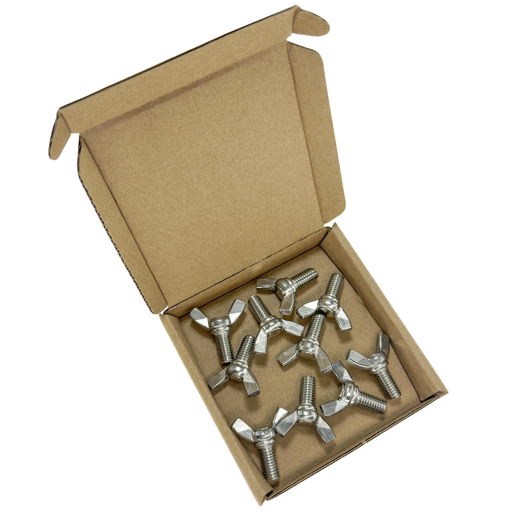 10 PCS M8 Stainless Steel Hand Tighten Butterfly Screws Wing Bolts (16mm), Silver - Image 4
