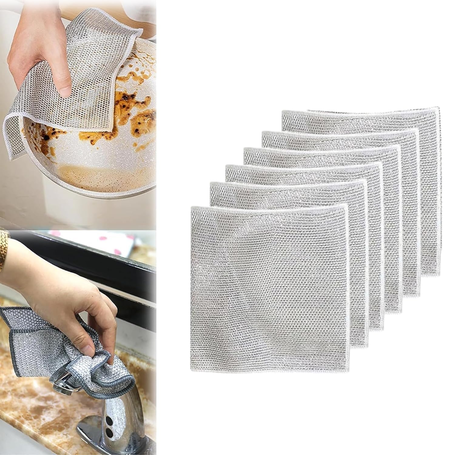 See full amazon price history chart for Multipurpose Wire Dishwashing Rags for Wet and Dry Stainless Steel Scrubber Non-Scratch Wire Dishcloth for Washing Dishes Sinks Counters Easy Rinsing Machine Washable (Pack Of 6) Multipurpose Wire Dishwashing Rags for Wet and Dry Stainless Steel Scrubber Non-Scratch Wire Dishcloth for Washing Dishes Sinks Counters Easy Rinsing Machine Washable (Pack Of 6) (B0CYYHDJCQ) Amazon Price History, Amazon Price Tracker