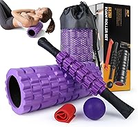 Vista 13 de Juego de rodillo de espuma 5 en 1, rodillo de espuma de punto de activación, palo de masaje, bola de masaje, banda de resistencia para masaje