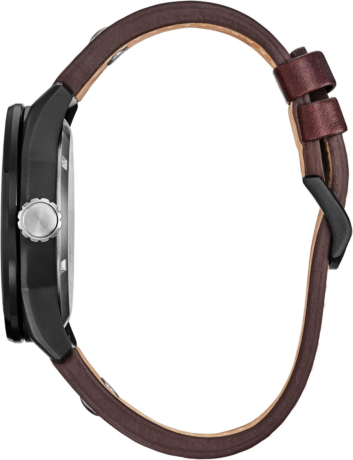 Citizen Men's Eco-Drive X-Wing and Tie Fighter, Ion-Plated Stainless Steel Case, Brown Leather Strap Watch (Model:AW1738-05W)