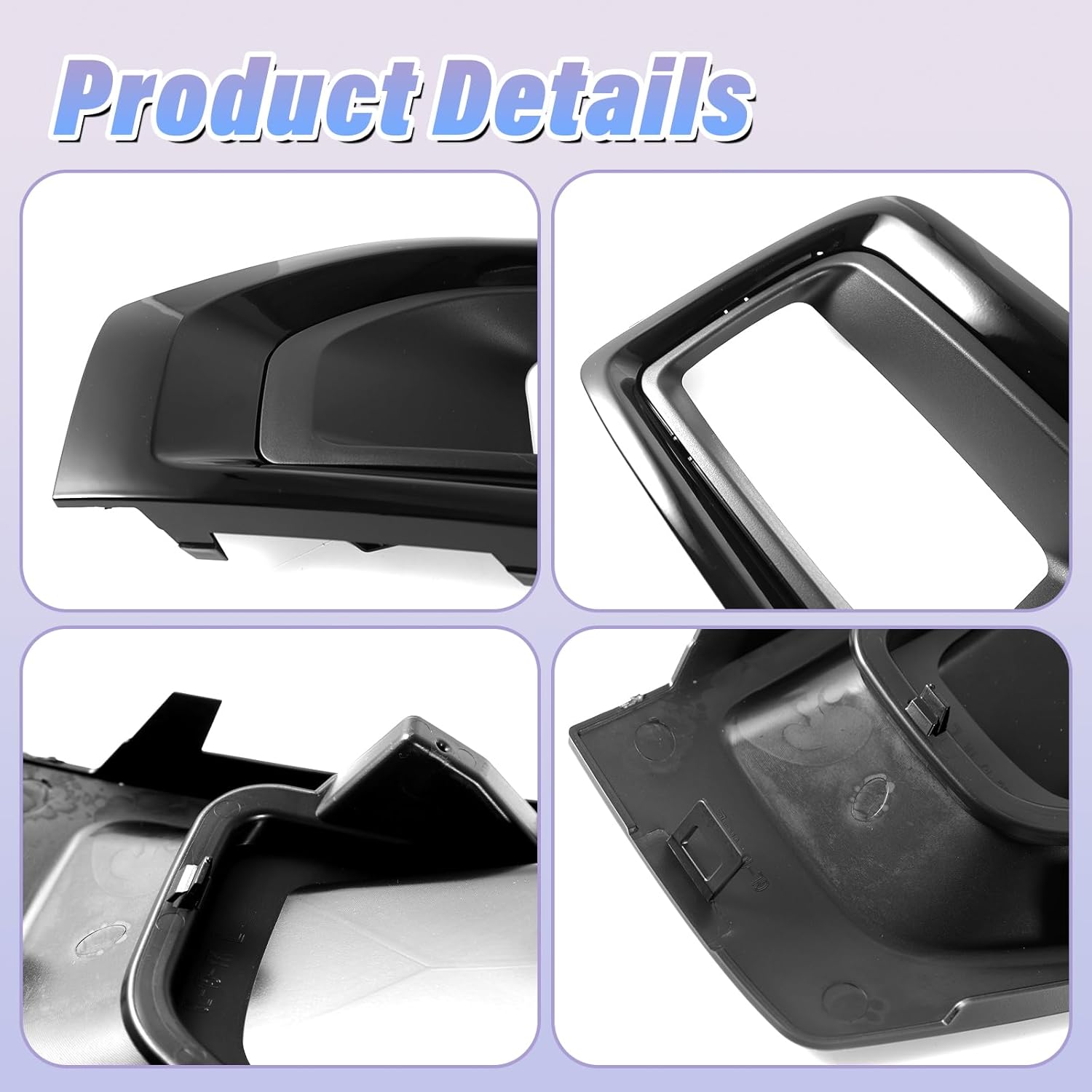 Fog Light Bezel Cover Trim for Yukon/Yukon XL 2015-2020 Replaces 22936426, 22936427 Gloss Black