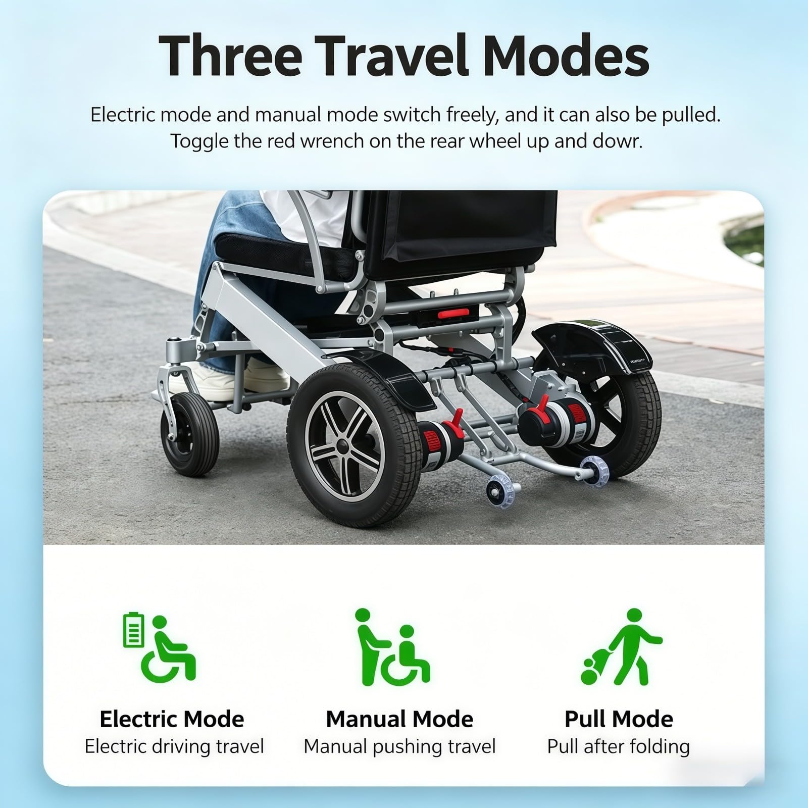 Silla De Ruedas Eléctrica Compacta, Plegable, De Aleación De Aluminio; Motores Duales De 250 W; Capacidad De Carga De 150 Kg; para Personas Mayores Y Personas con Discapacidad.