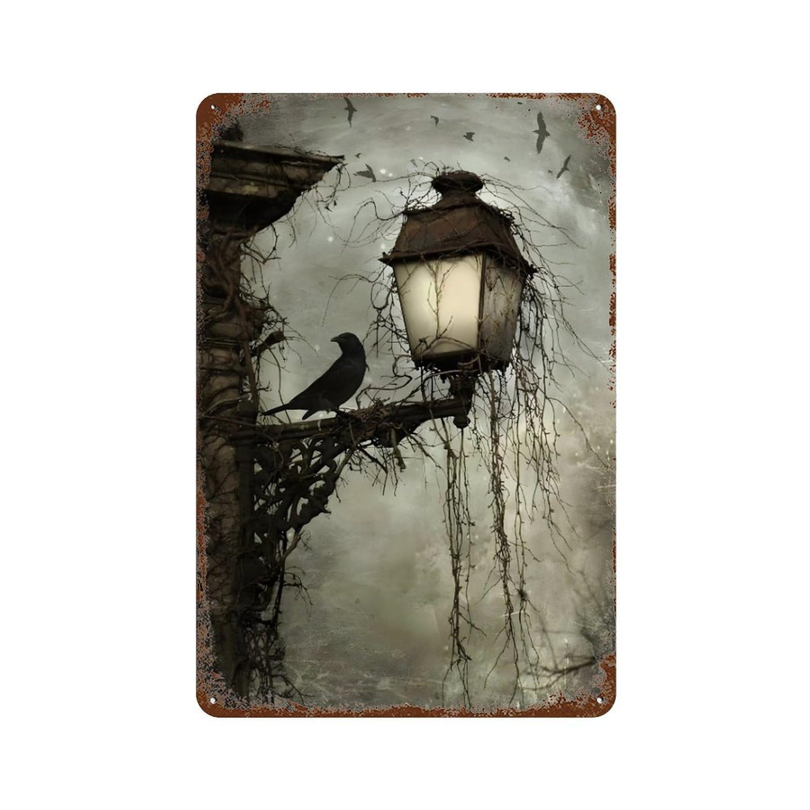 xiaoxiaoshen Gothic Wall Art Wall Decor Art Metal Tin Poster Modern Home Decor Art Home Bar Shop Decorations Vintage Sign 30x20cm
