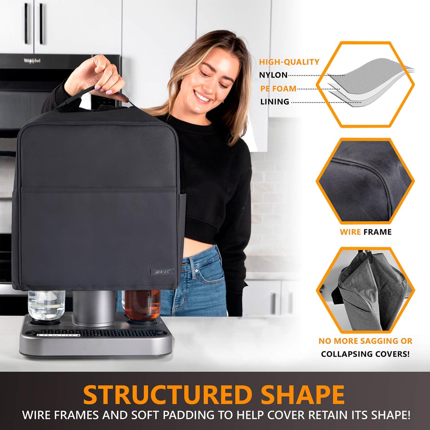 Bartesian Dust Cover - Bartesian Cover for Cocktail Machine - Compatible with Premium, Professional, Duet - Black