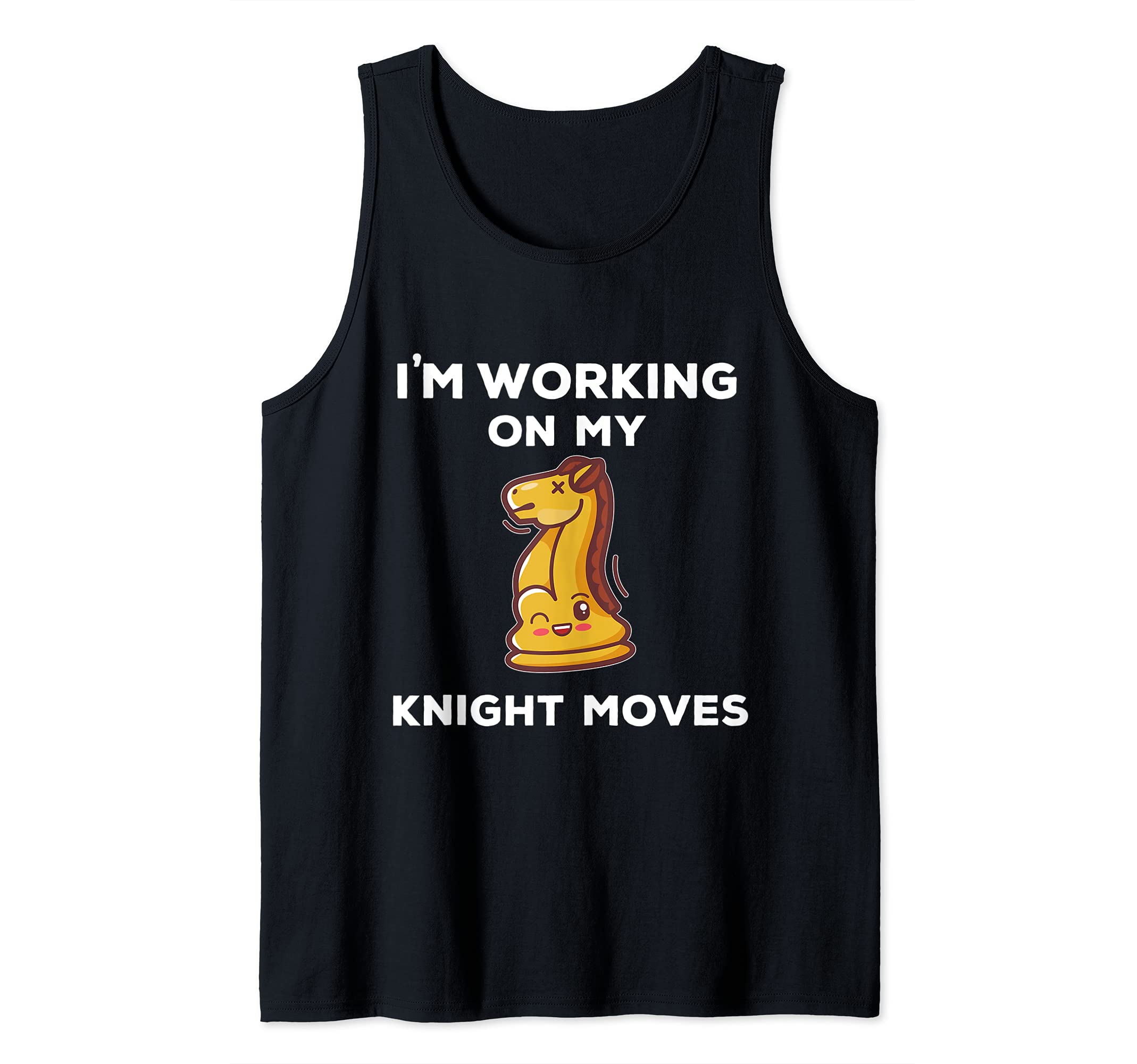 Kawaii cute chess pieces design for chess players Quote Pun Tank Top