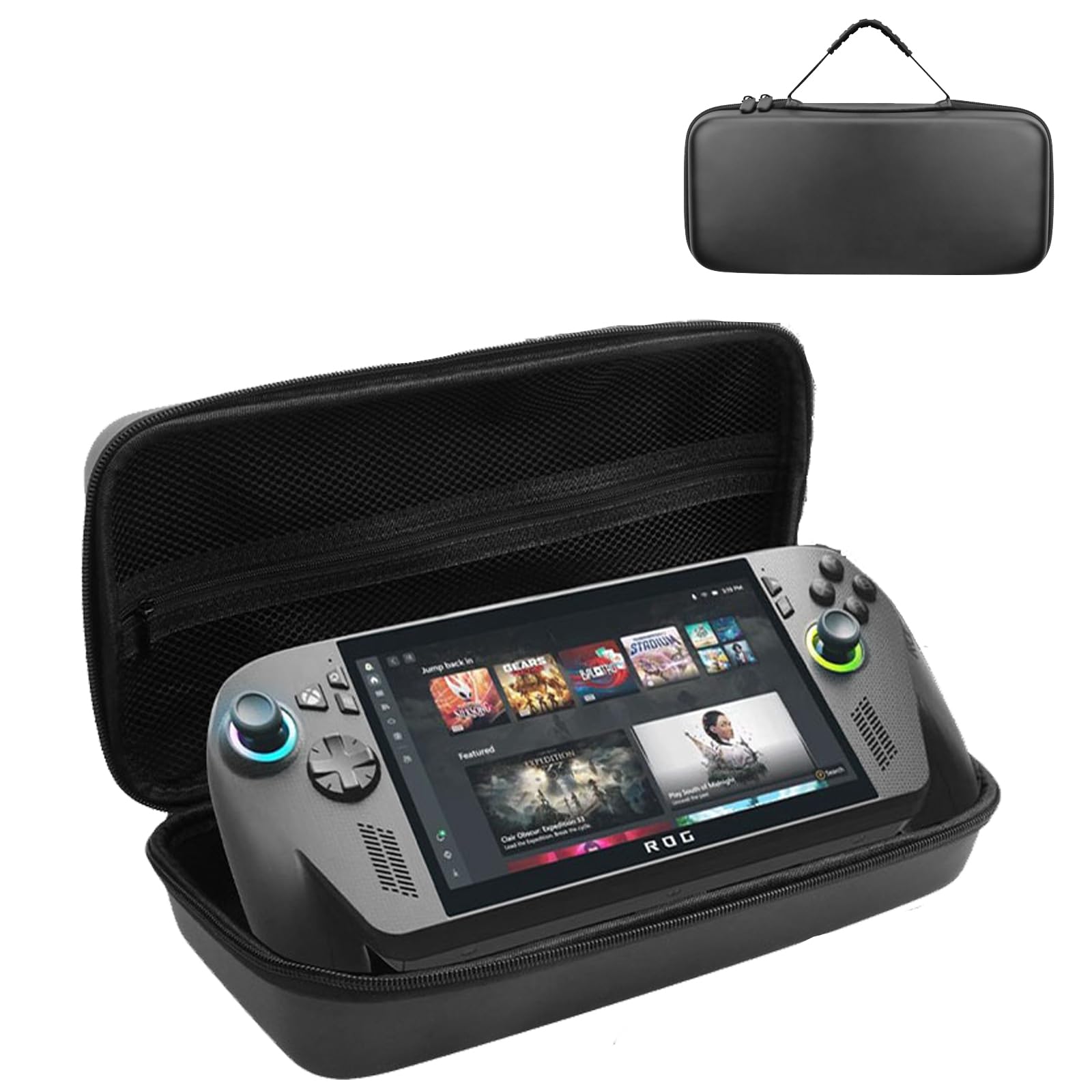 Baomaeyea Hard Carrying Case for ROG Xbox Ally Drop-Proof and Shockproof EVA Protective Carry Bag with Large Capacity for ROG Xbox Ally/Rog Xbox Ally X Gaming Handheld Console&Accessories (bk-PU)