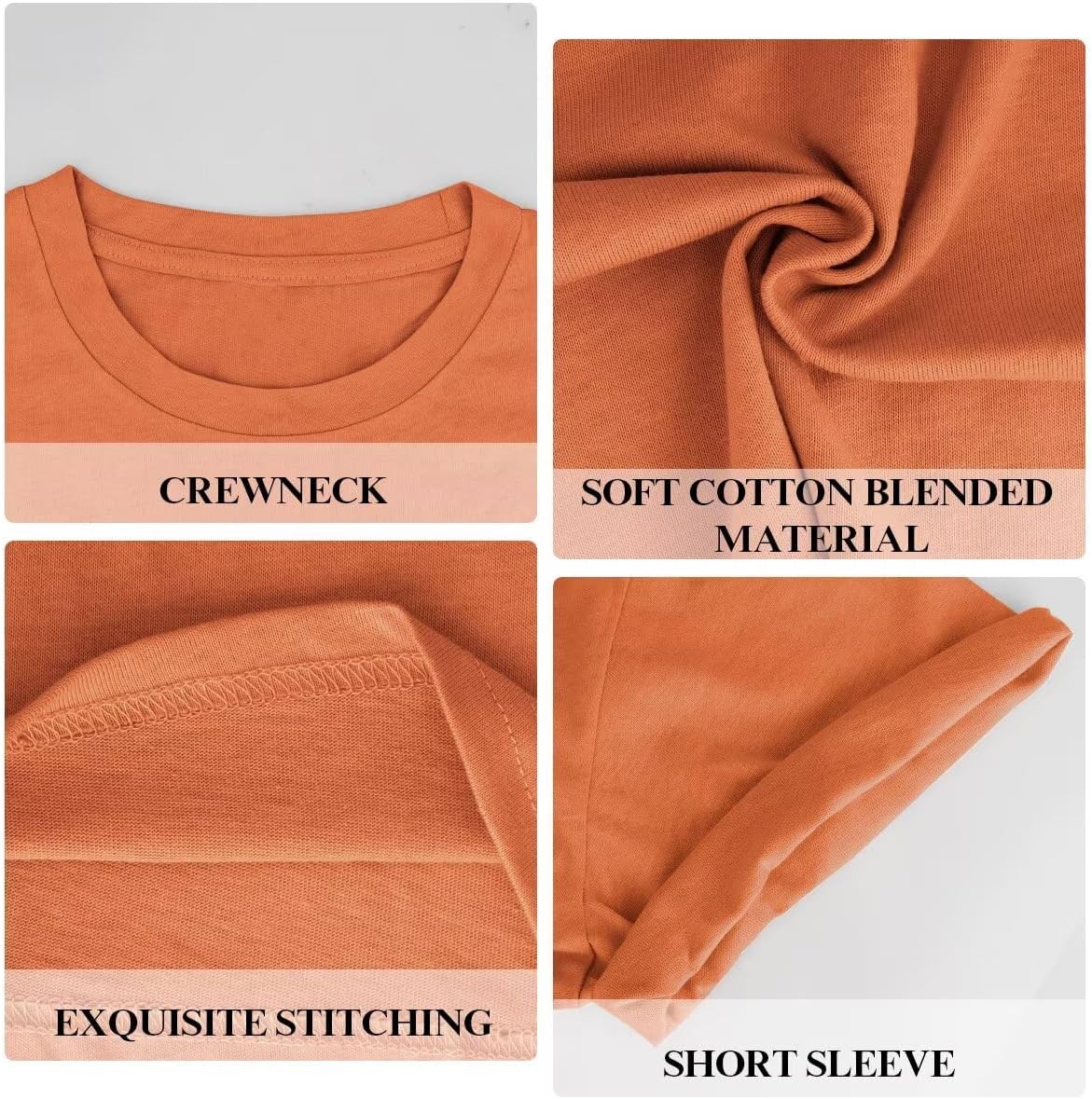 Fall Tshirts for Women Halloween Shirts Pumpkin Maple Leaf Graphic Tees Thanksgiving Tops - Image 6