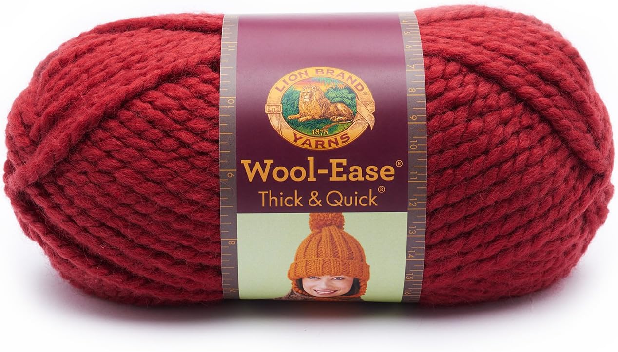 Lion 640104 WoolEase Thick & Quick Yarn , 97 Meters, Russet